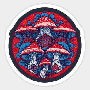 Amanita mushrooms Sticker